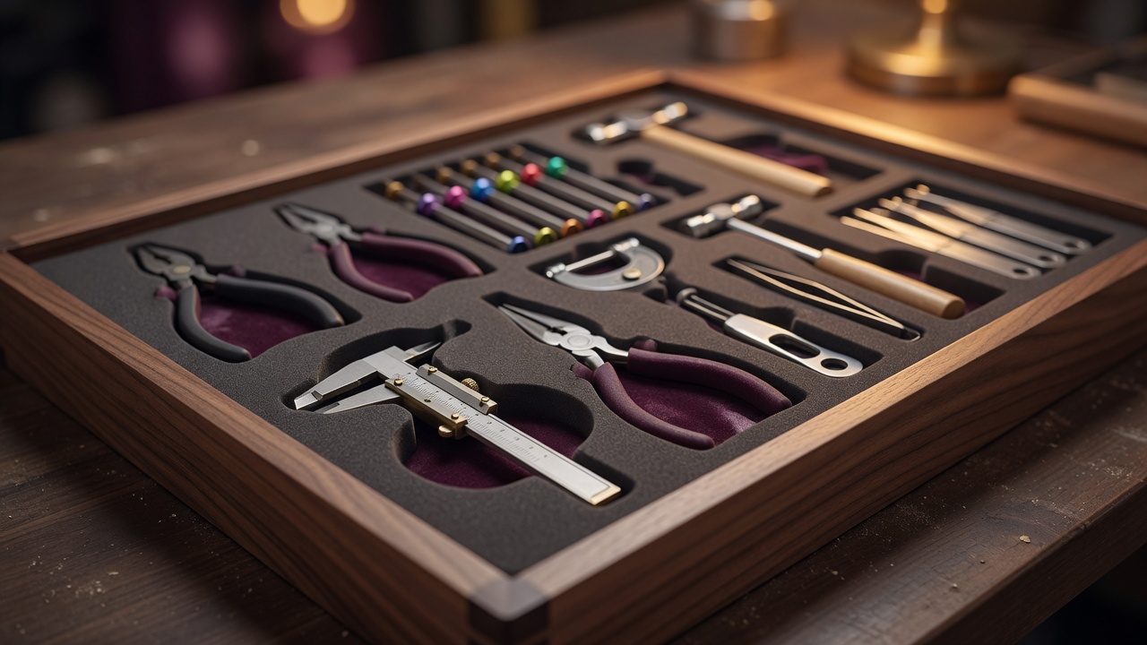 Precision tools nested in fitted foam