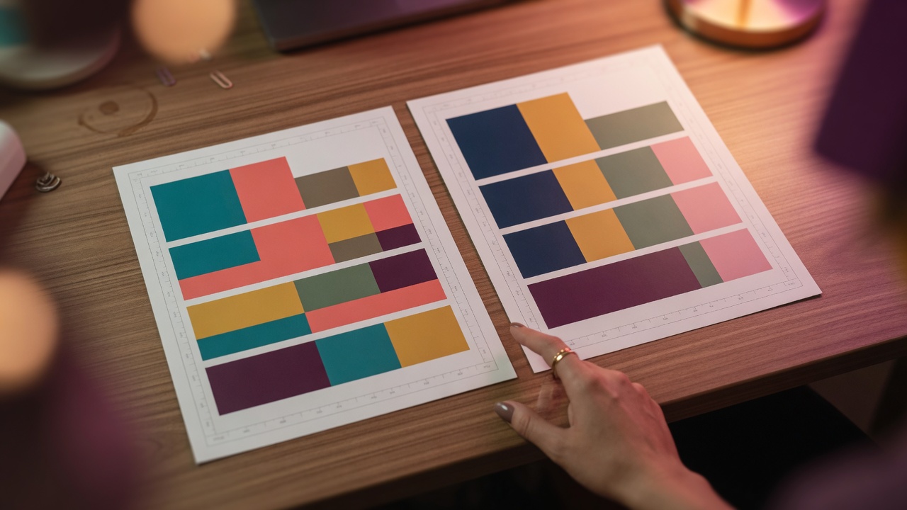 Before-and-after planogram comparison materials